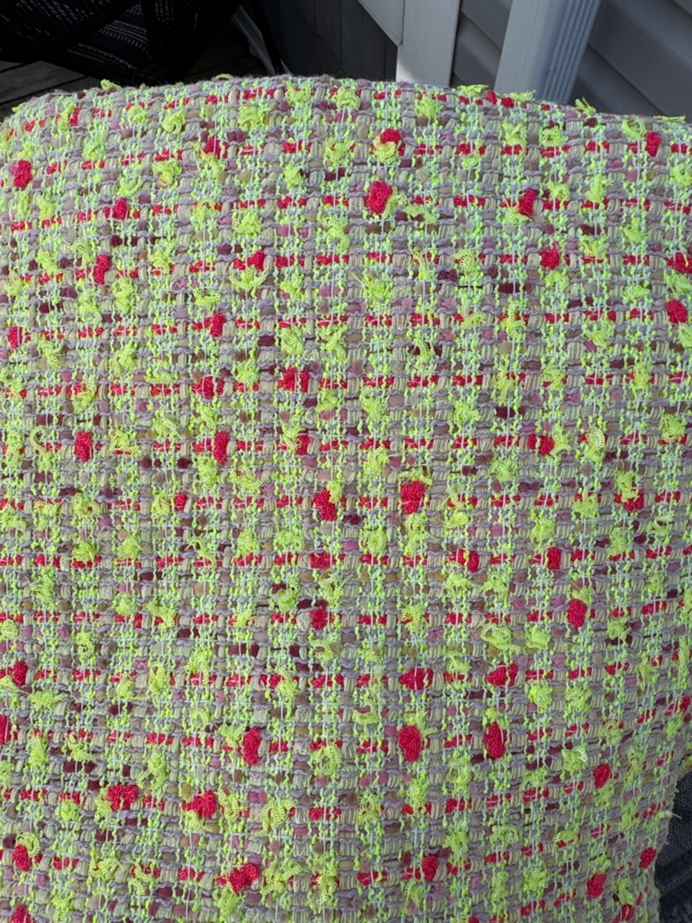 J. Crew Neon Yellow and Hot Pink Tweed Skirt no. 2 pencil skirt